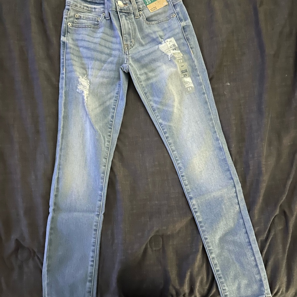 Women's Blue Distressed Jeans